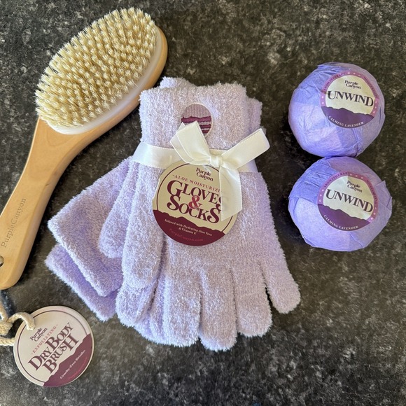 Purple Canyon Other - Aloe Socks Gloves Set Purple Moisturizing Socks and Gloves Infused with Aloe
